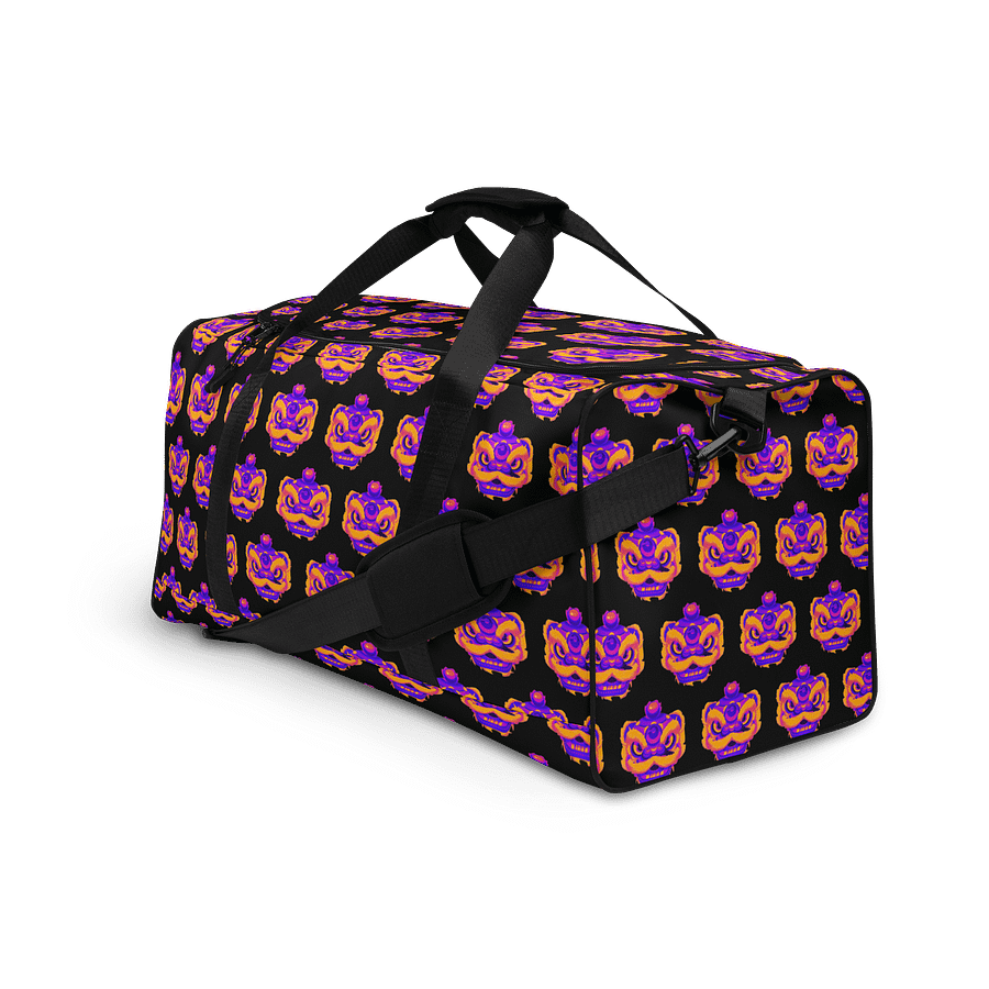 Dragon Dance Mask Mosaic Duffle Bag - Black product image (3)