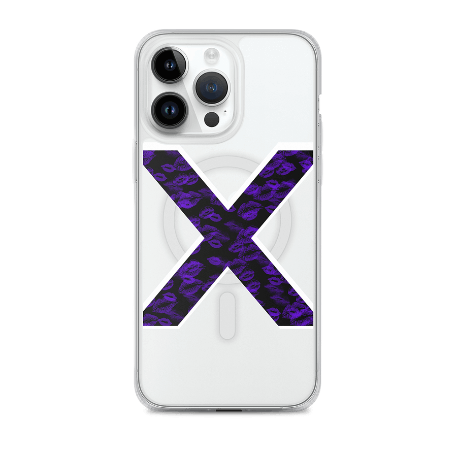 Black X Purple Lipstick Kisses Phone Case product image (1)