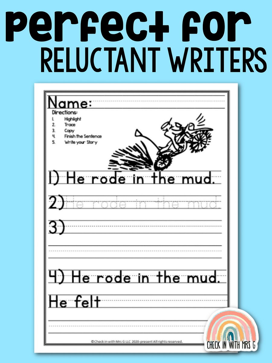 Writing Sentence Workbook Grades 1&2- Instant Download product image (2)