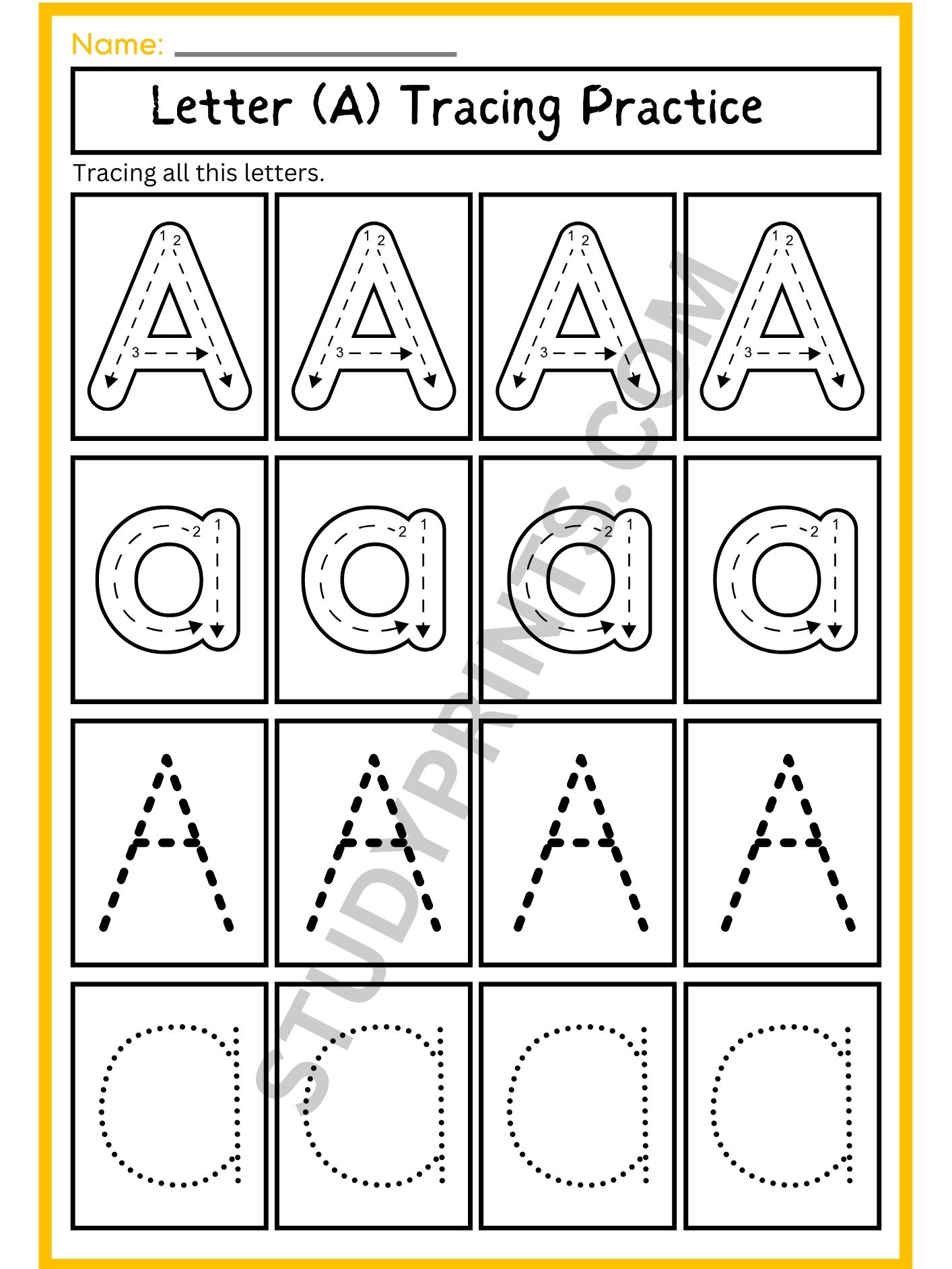 Kindergarten Letter Tracing Worksheets product image (2)
