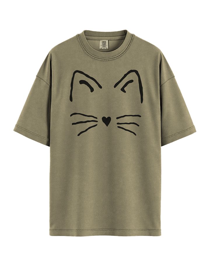 Minimal Cat Face T-Shirt product image (1)
