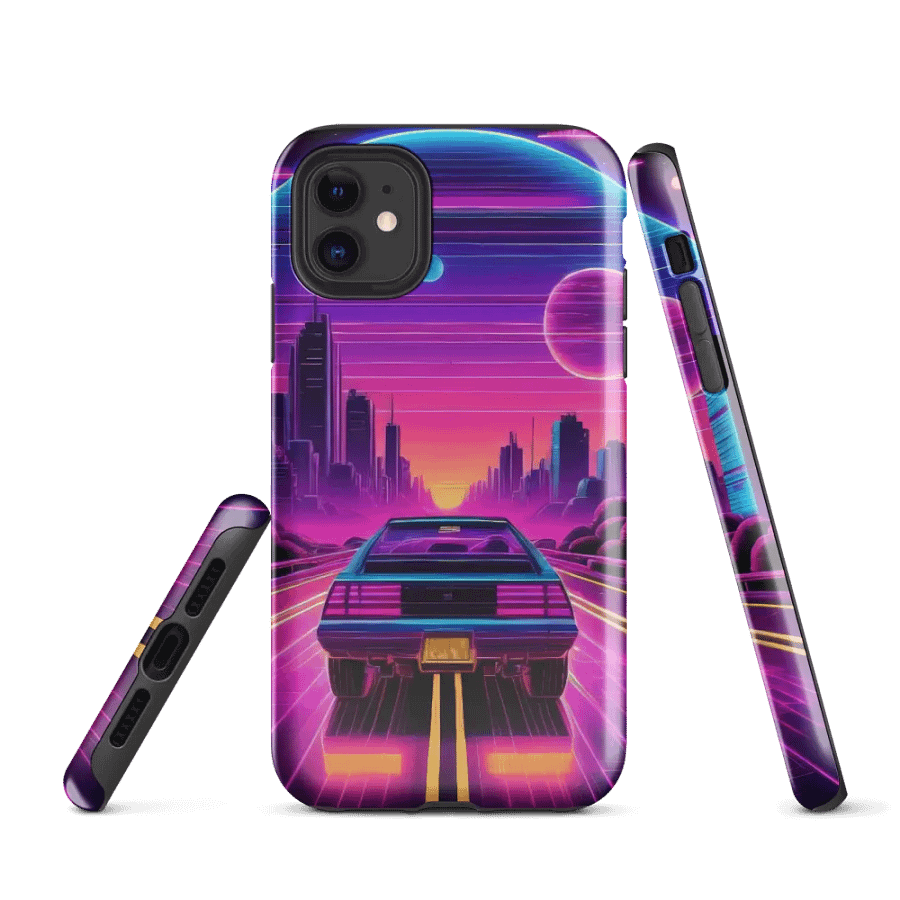Neon Highway to Tokyo Tough Case for iPhone product image (1)