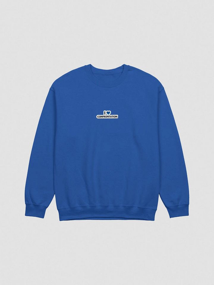 I <3 Confrontation embroidered crewneck (royal bubble design) product image (2)