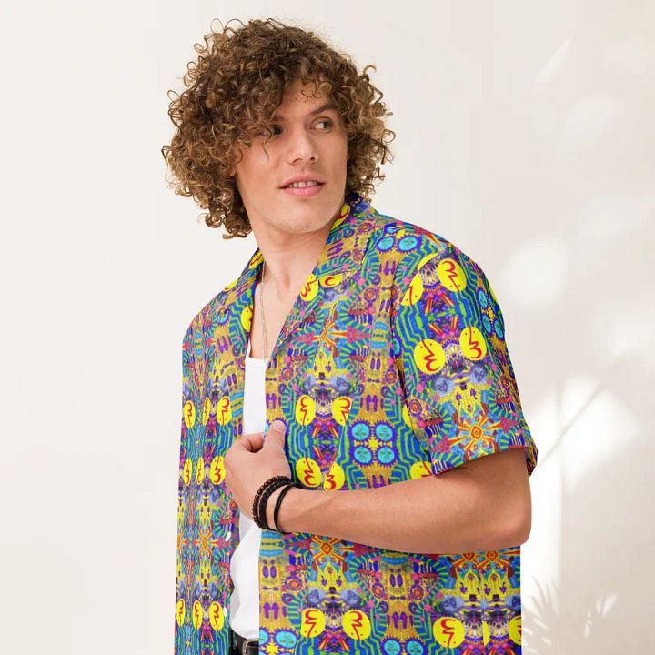 Abstract Colourful Doodles Unisex Hawaiian Shirt product image (1)