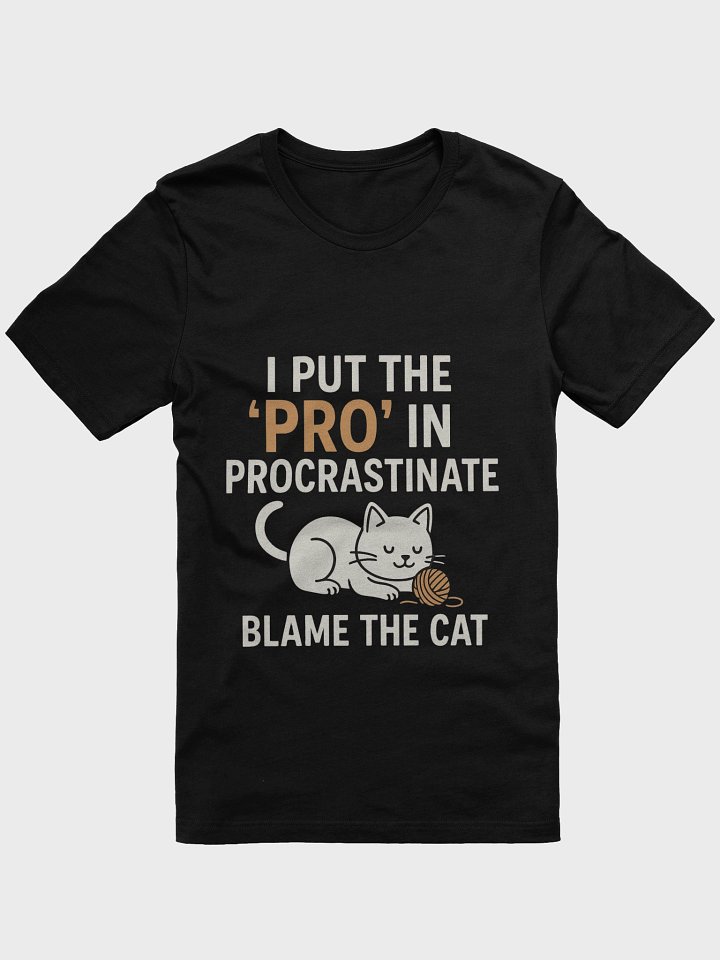 No Procrastination Pro Cat T-Shirt product image (1)