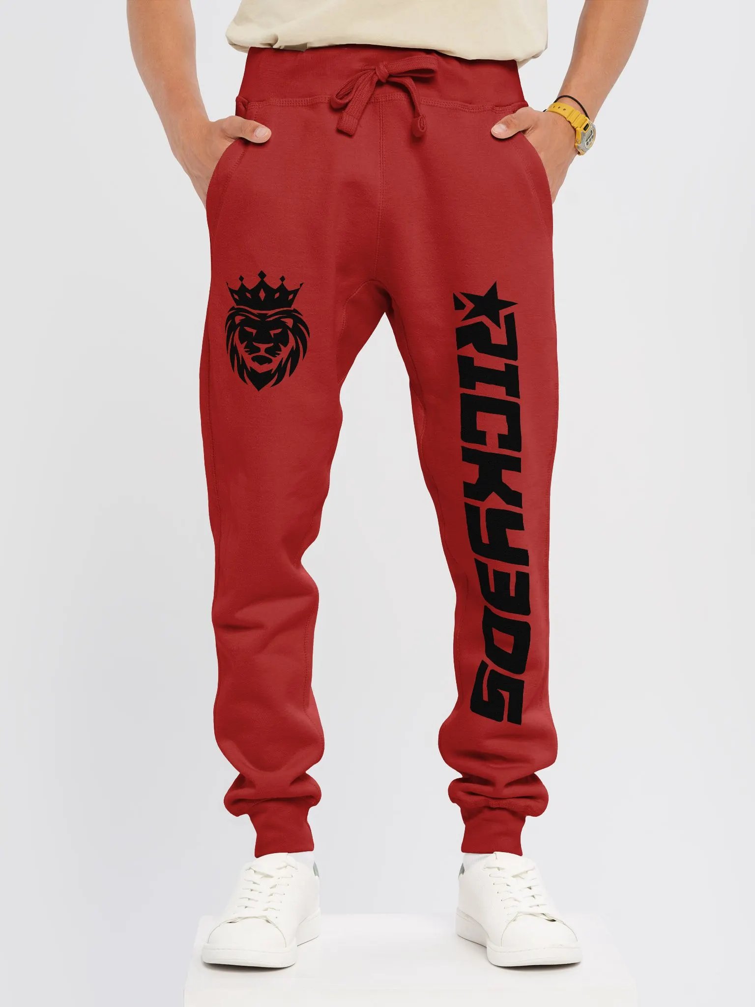 Ricky 305 Fleece Pants Black on Red product image (2)