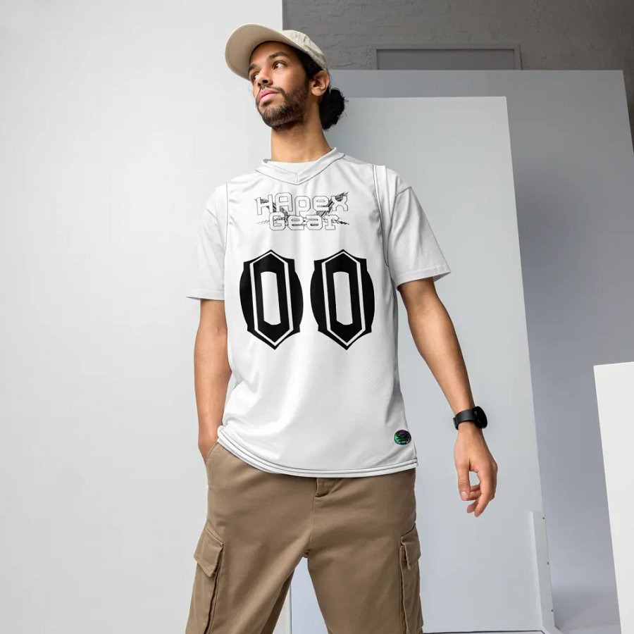 Capital NEFFEX - White - Recycled Unisex Basketball Jersey - White HApex Gear Black Logo product image (5)
