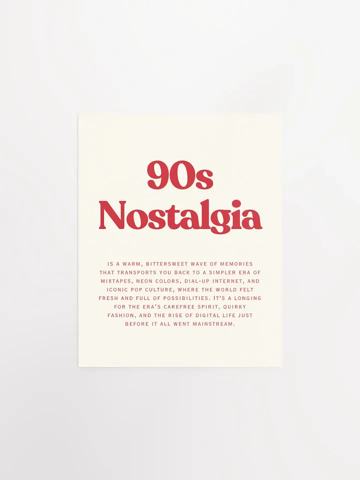 90s Nostalgia - Enhanced Matte Paper Poster product image (1)