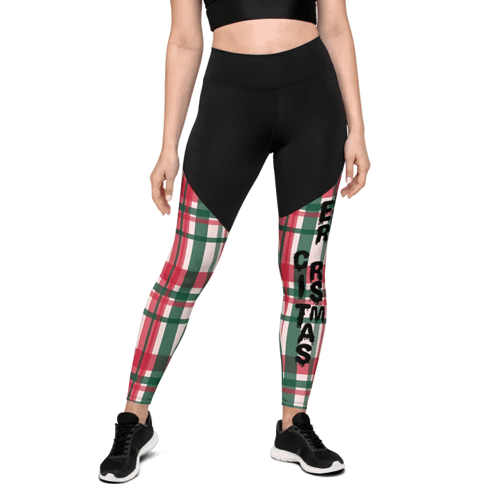 Vibrant Checkered Compression Leggings product image (2)