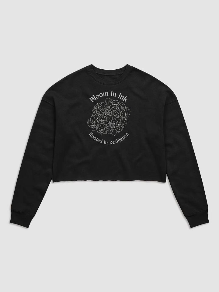 "Bloom in Ink" Peony Cropped Sweater product image (1)