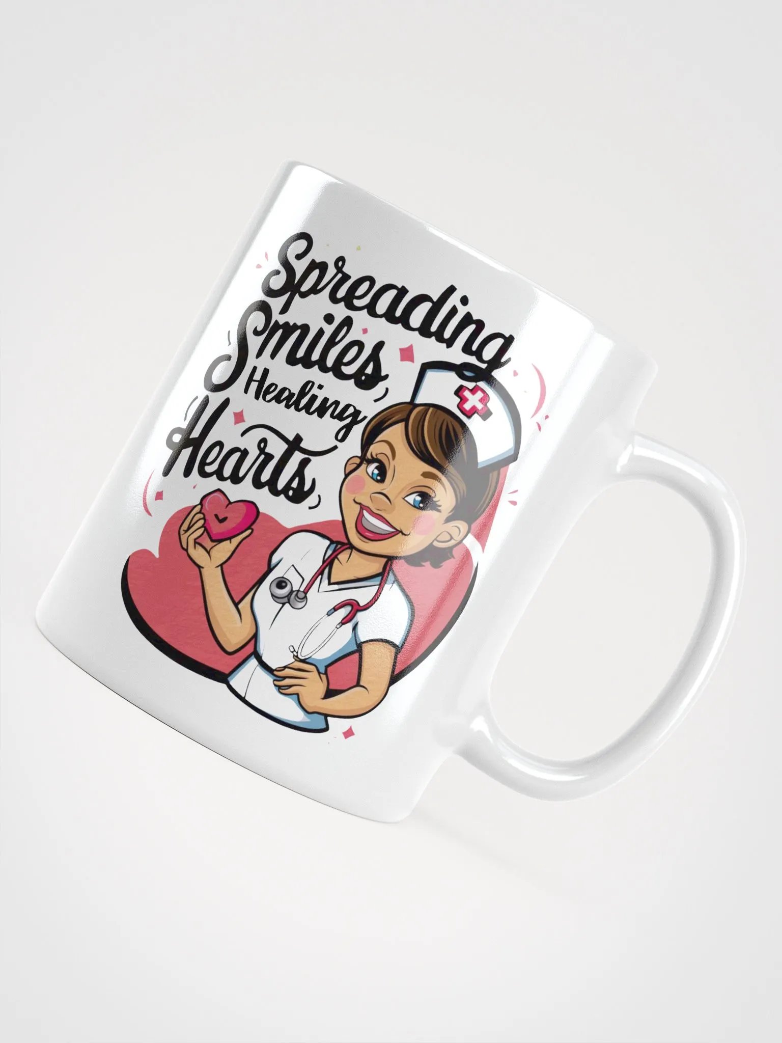 Spreading Smiles Healing Hearts Nurse Mug product image (1)