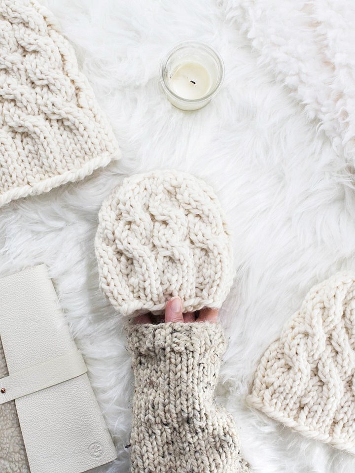 1-Hour Cable Knit Baby Hat Pattern - Adorable product image (1)