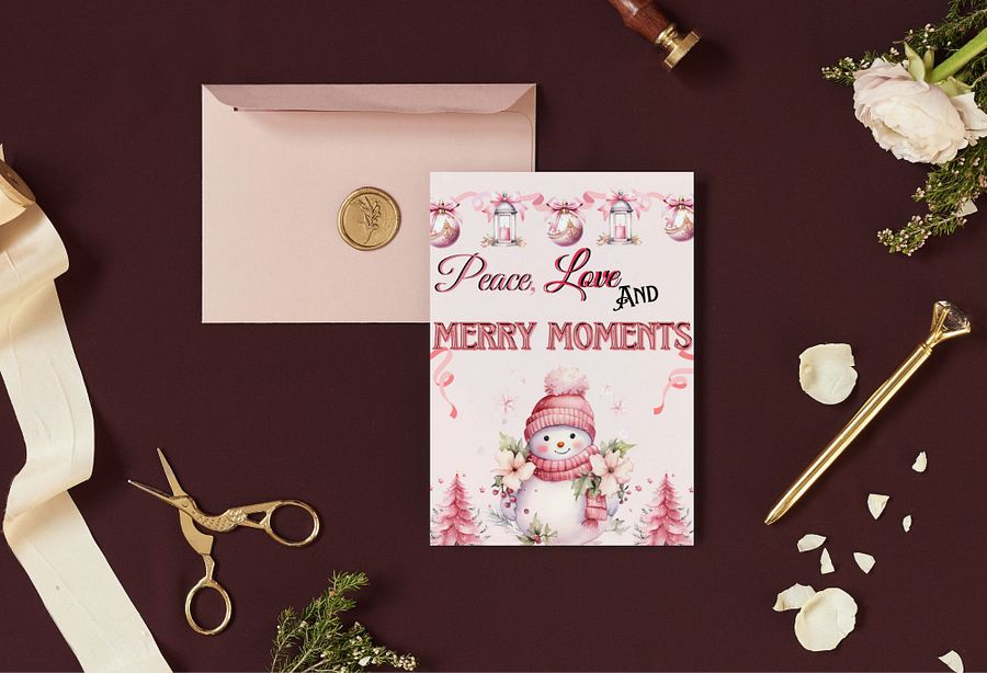 Christmas and New year greetings cards Bundle No 6 (5Cards) product image (6)
