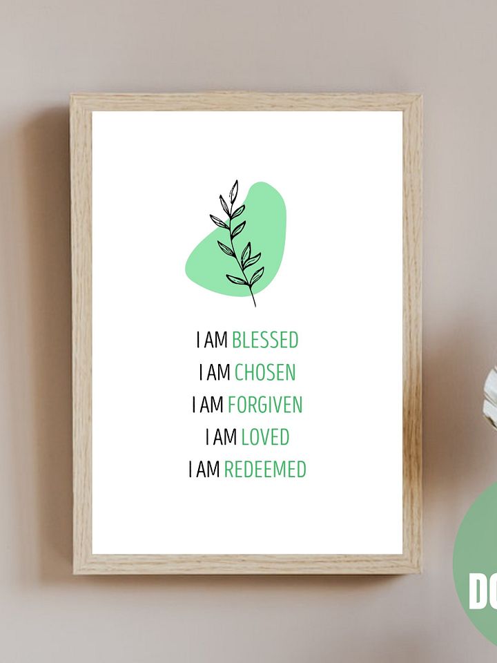 Positive Affirmation Printable Wall Art. product image (2)