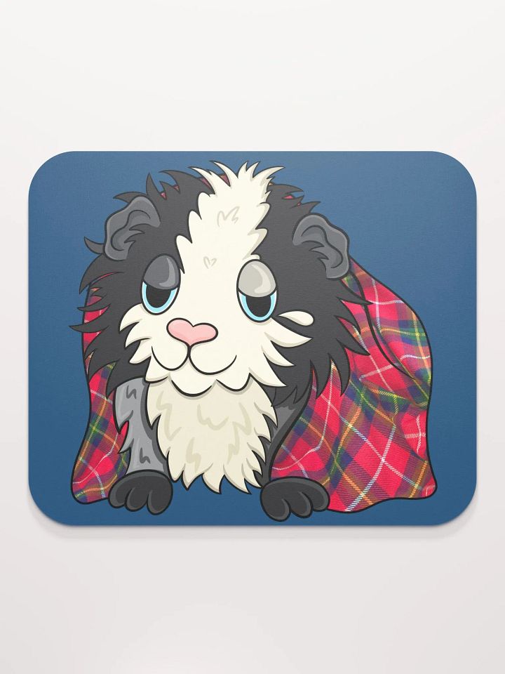 Mouse Pad Guinea Pig with Tartan Blanket product image (2)