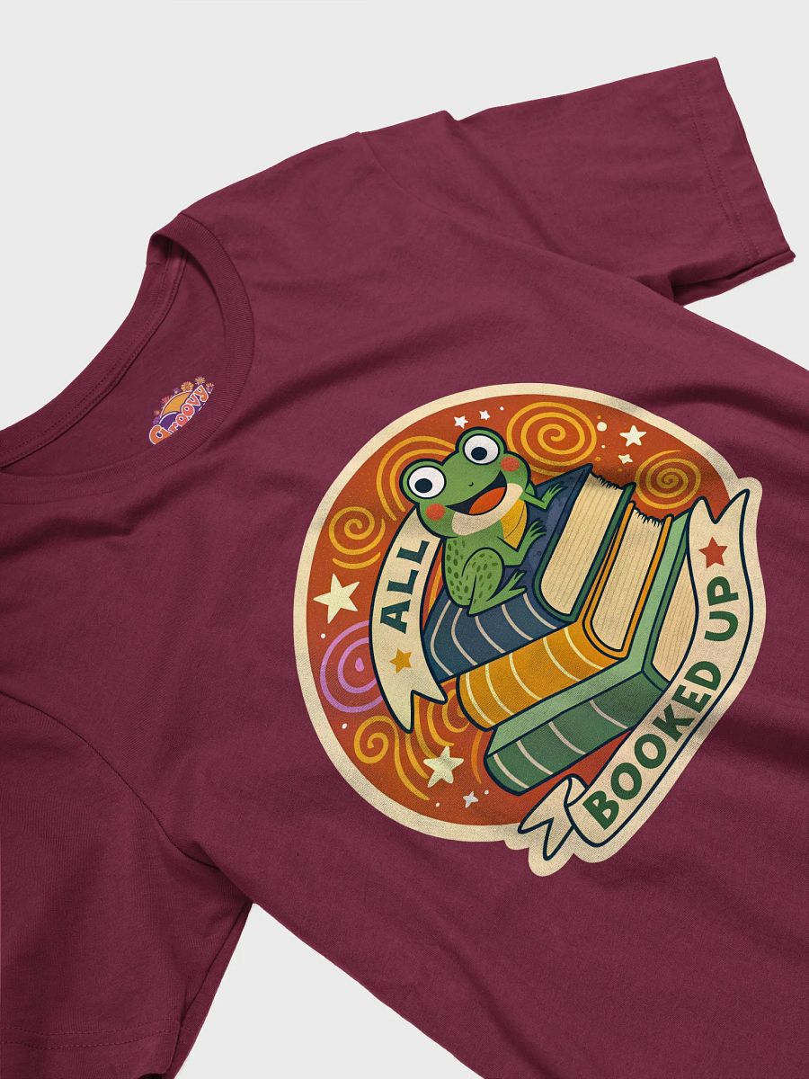 Whimsical Frog 'All Booked Up' T-Shirt product image (2)