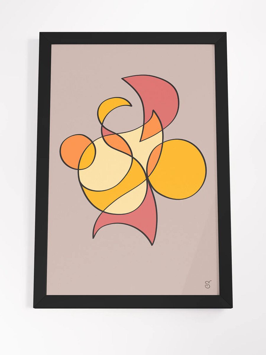 Vibrant Ayous Wood Framed Matte Poster - Abstract Image No. 6 product image (22)