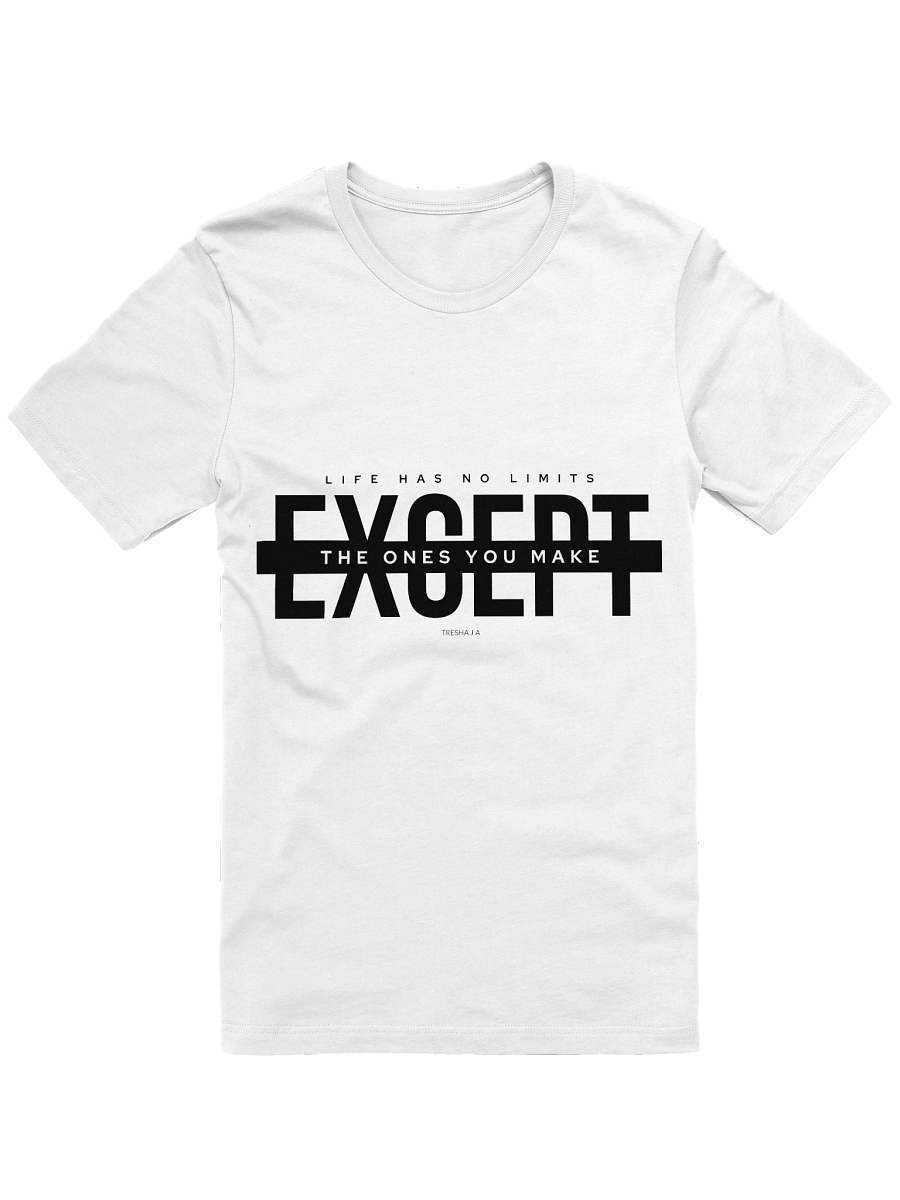 No Limits White Tee – Break the Box You Built product image (1)