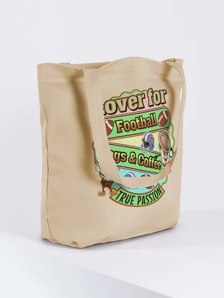 Lover For Dogs Coffee Football True Passion Eco Tote product image (4)