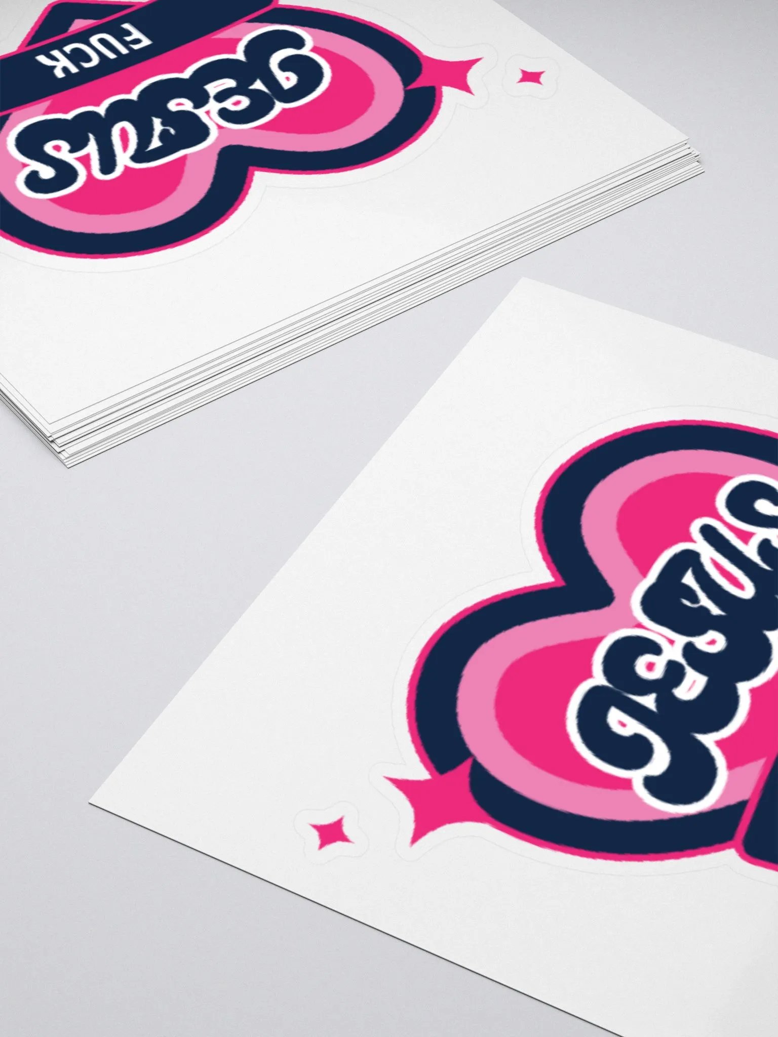J*sus F*ck Kiss Cut Sticker Set product image (11)