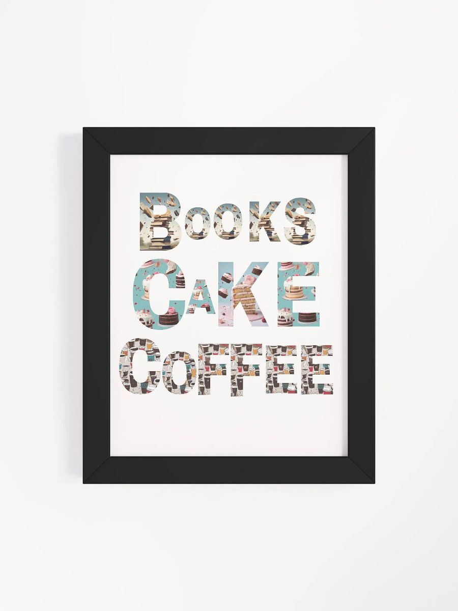 Books Cake Coffee - Framed Poster Print product image (128)