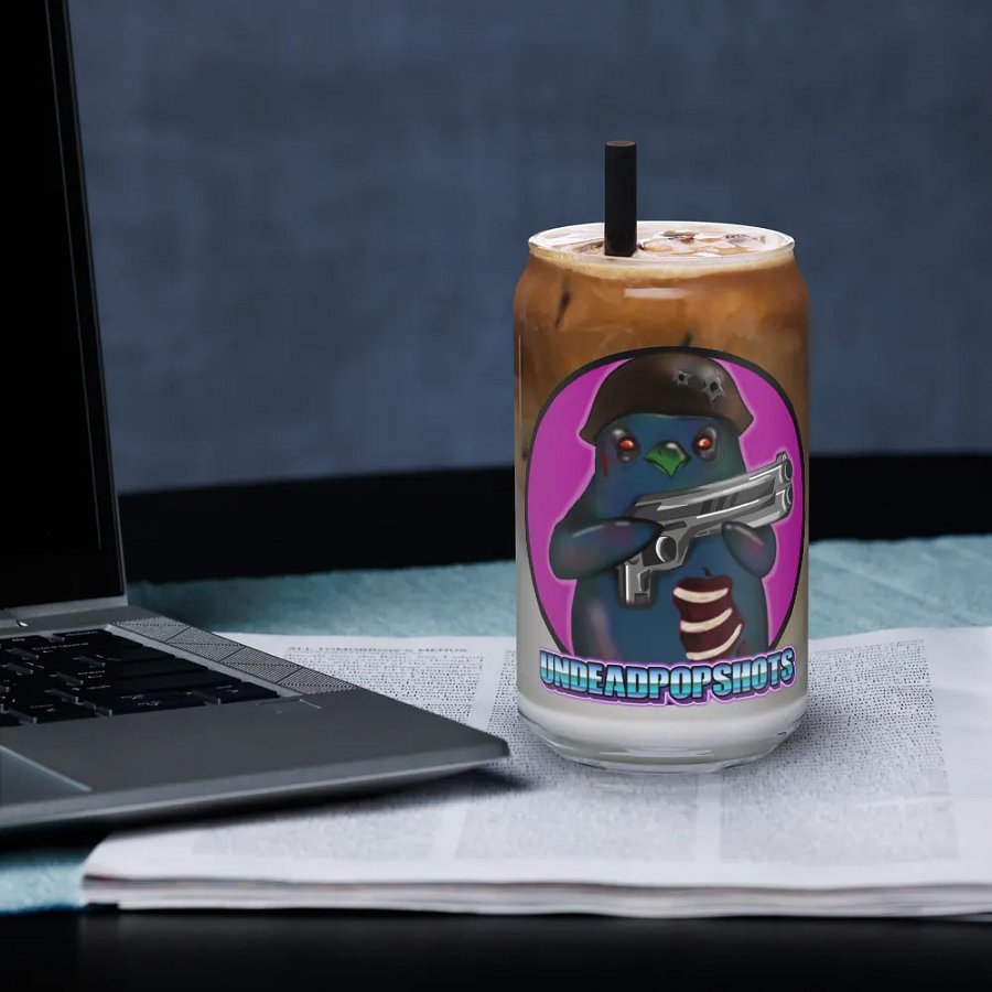 UndeadPopShots Penguin Can-Shaped Glass Logo Color Dark Pink product image (33)