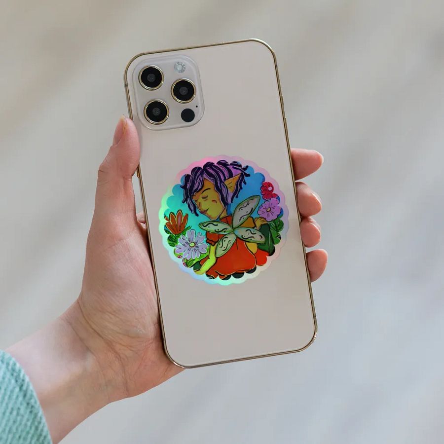 Colorful Flower Fairy Sticker product image (8)