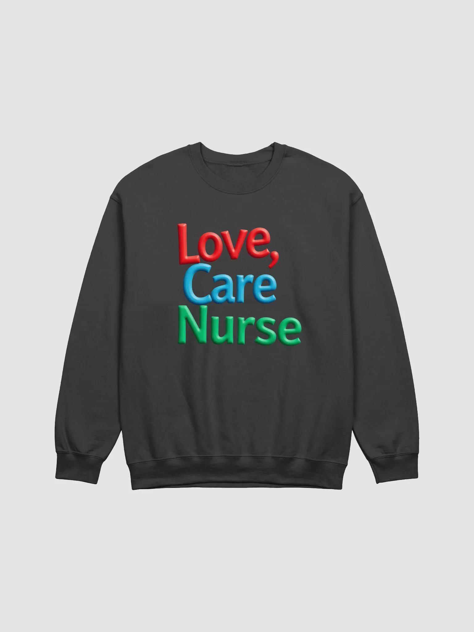 Colorful Love, Care, Nurse Crewneck Sweatshirt product image (7)