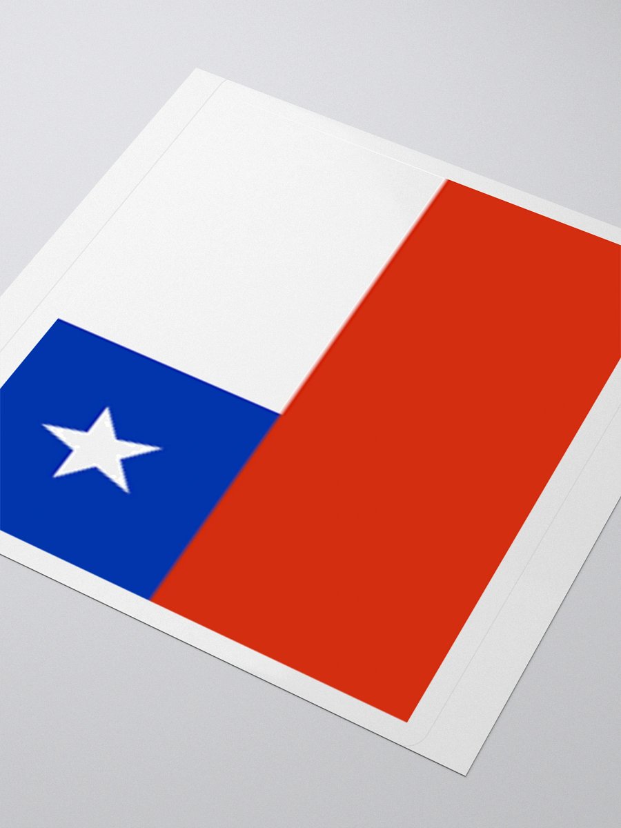 Chile Flag Sticker | White Star Design | Durable Vinyl | 3 Sizes product image (8)