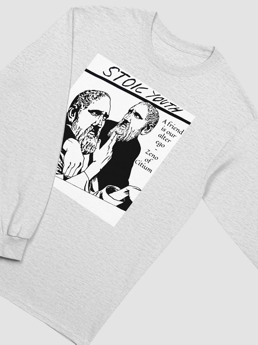 Stoic Youth Zeno of Citium quote Gildan Ultra Cotton Long Sleeve T-Shirt product image (3)