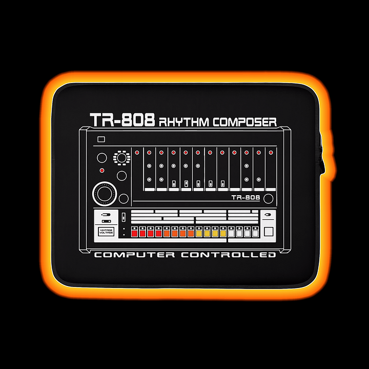 TR-808 - Laptop Case (Roland 808 Rhythm Composer Drum Machine) by Vintage Voltage product image (1)