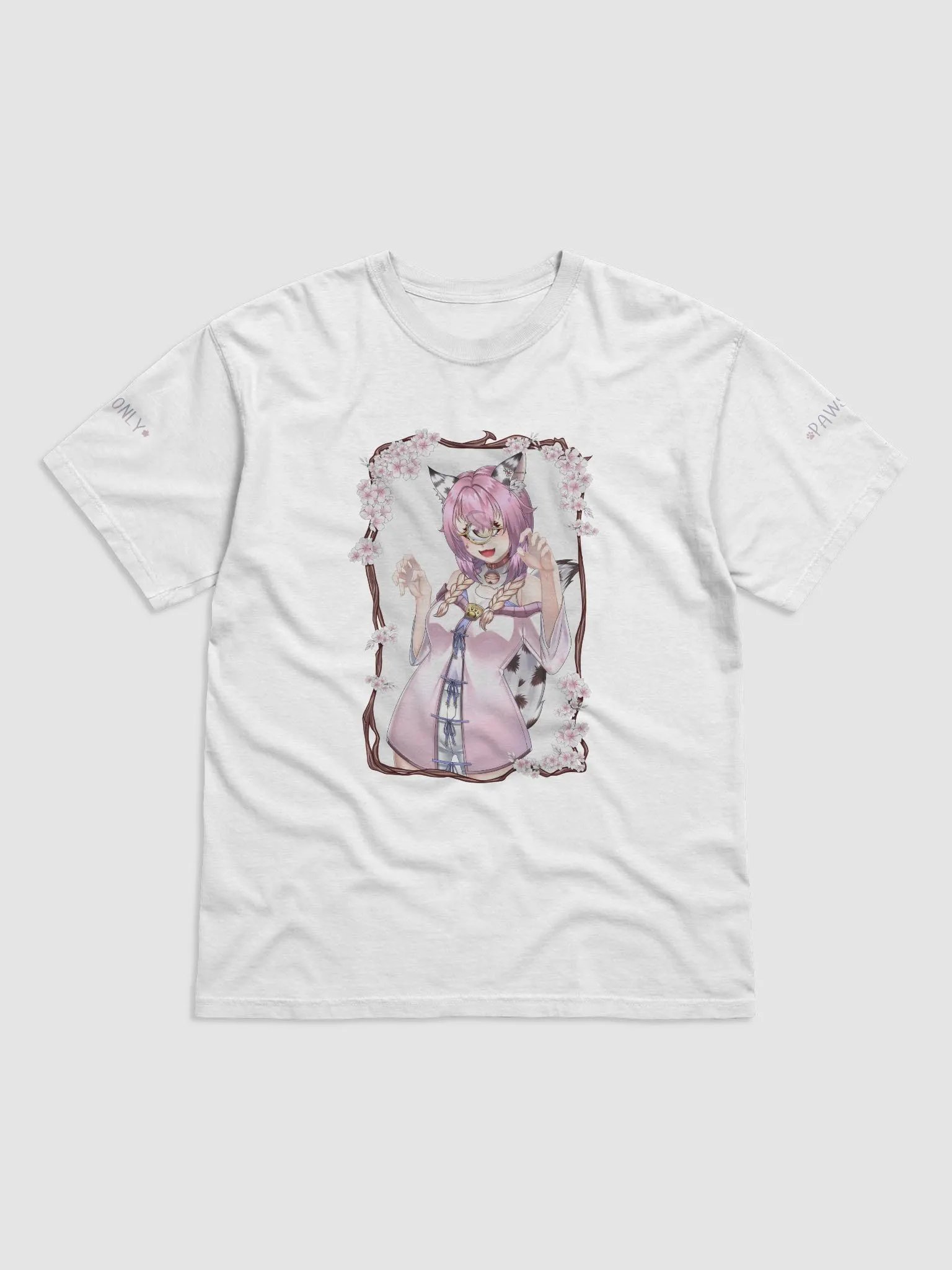 White T-Shirt: Pawsitive Vibes Only product image (5)