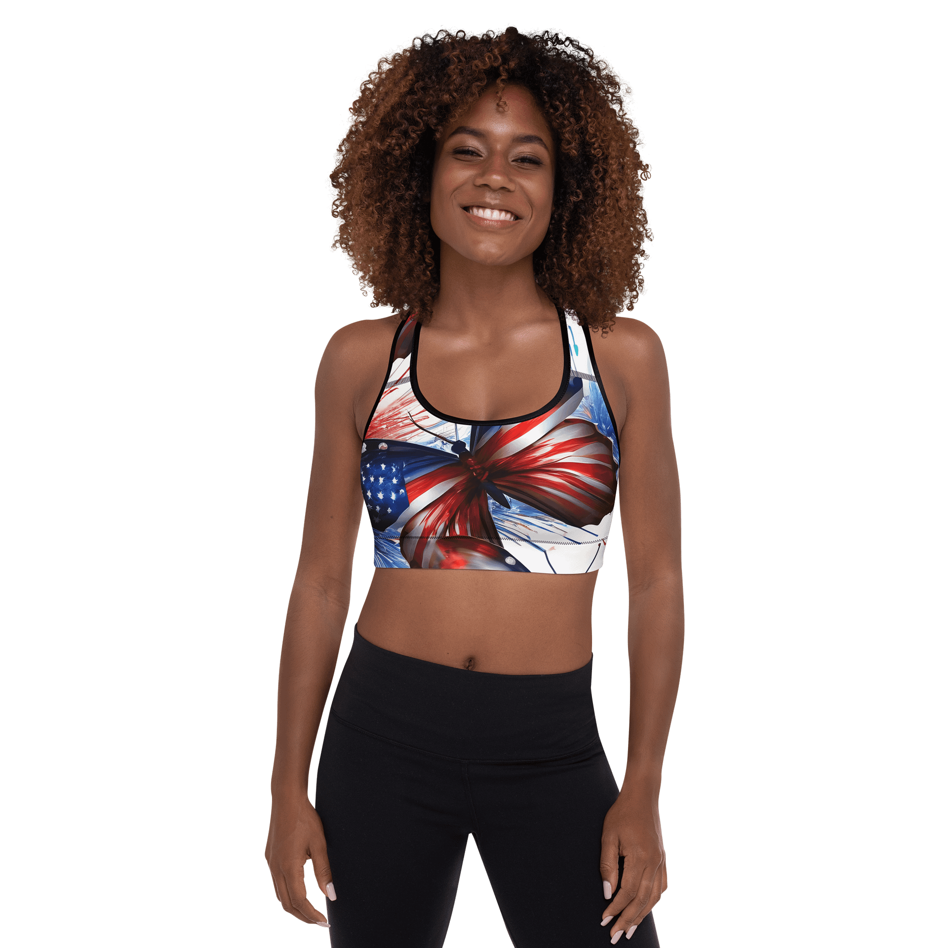 Patriotic Butterfly Sports Bra product image (4)