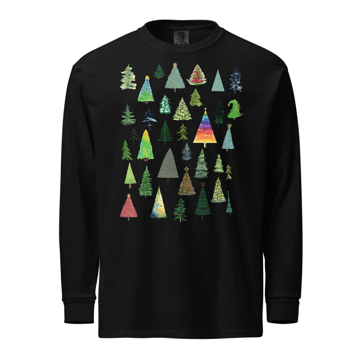 Christmas Tree Collage Adult Long-Sleeve T-Shirt product image (1)