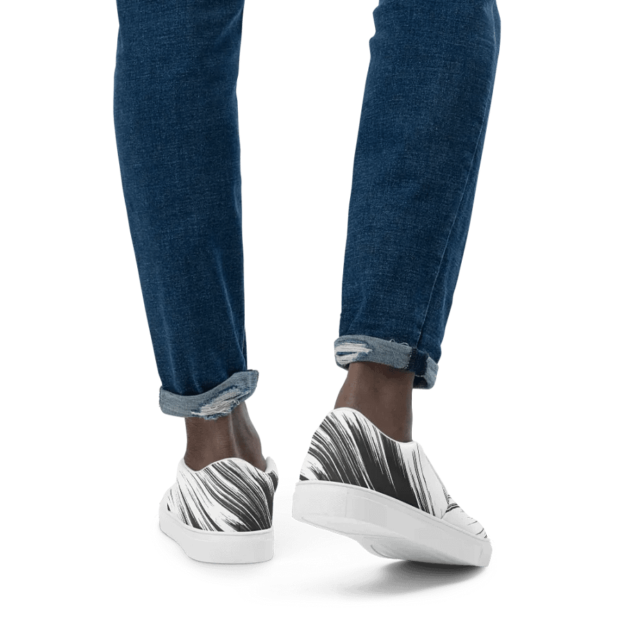 Men's Slip-On Canvas Shoes OneVamps Black and White product image (8)