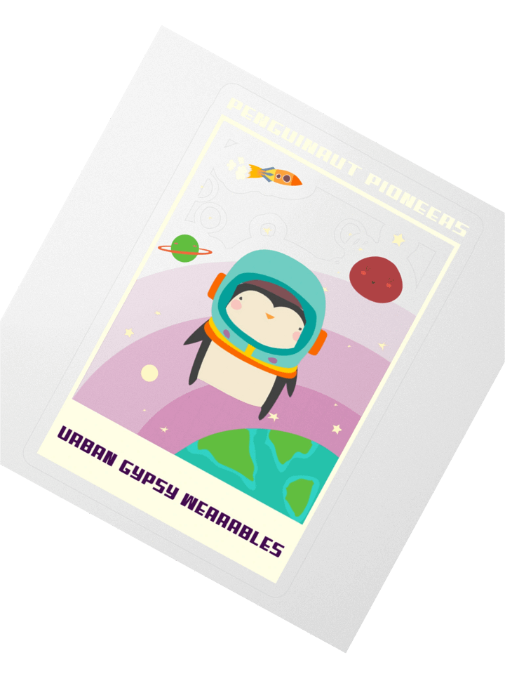 Space Penguin Kiss Cut Stickers product image (2)