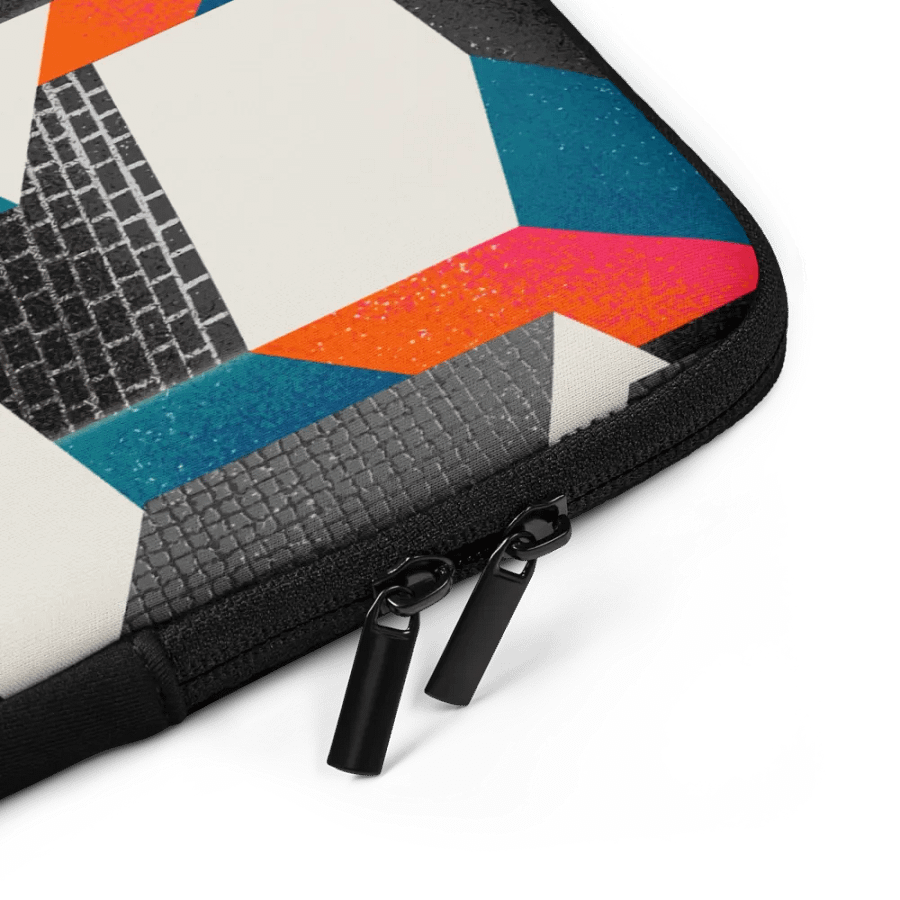 Blue/Orange Geometric Laptop Sleeve product image (4)