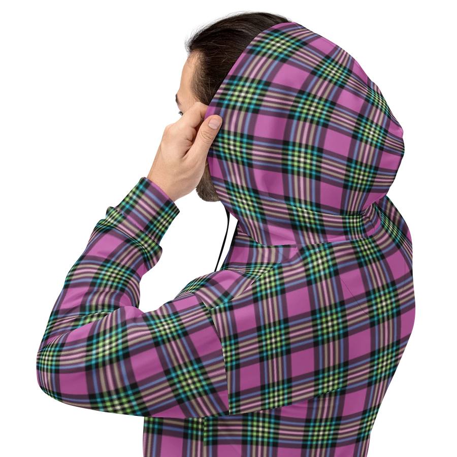 Purple Orchid and Turquoise Plaid Hoodie product image (8)