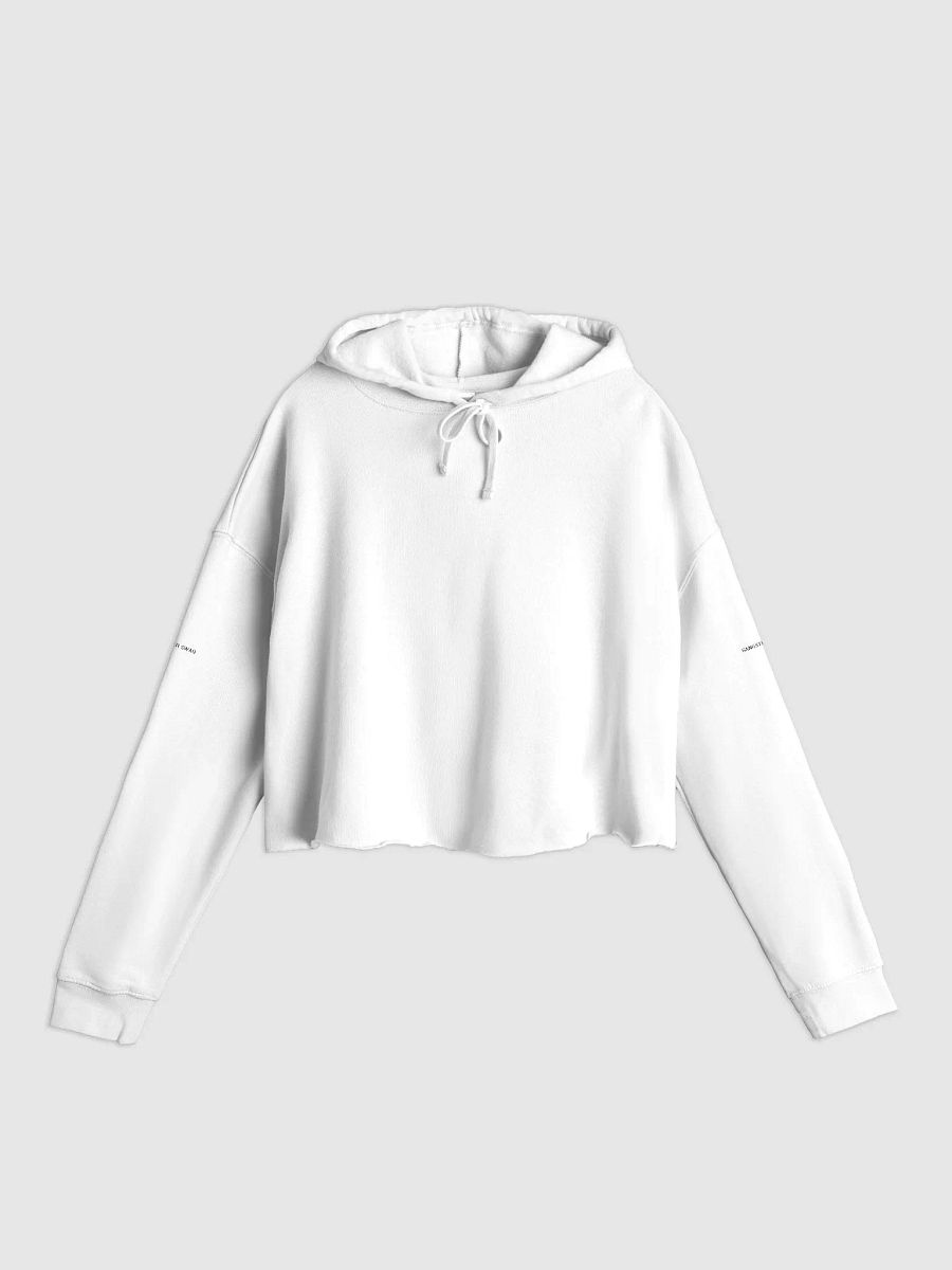 GANGSTER SWAQ LIGHTWEIGHT CROPPED HOODIE (WHITE) product image (1)