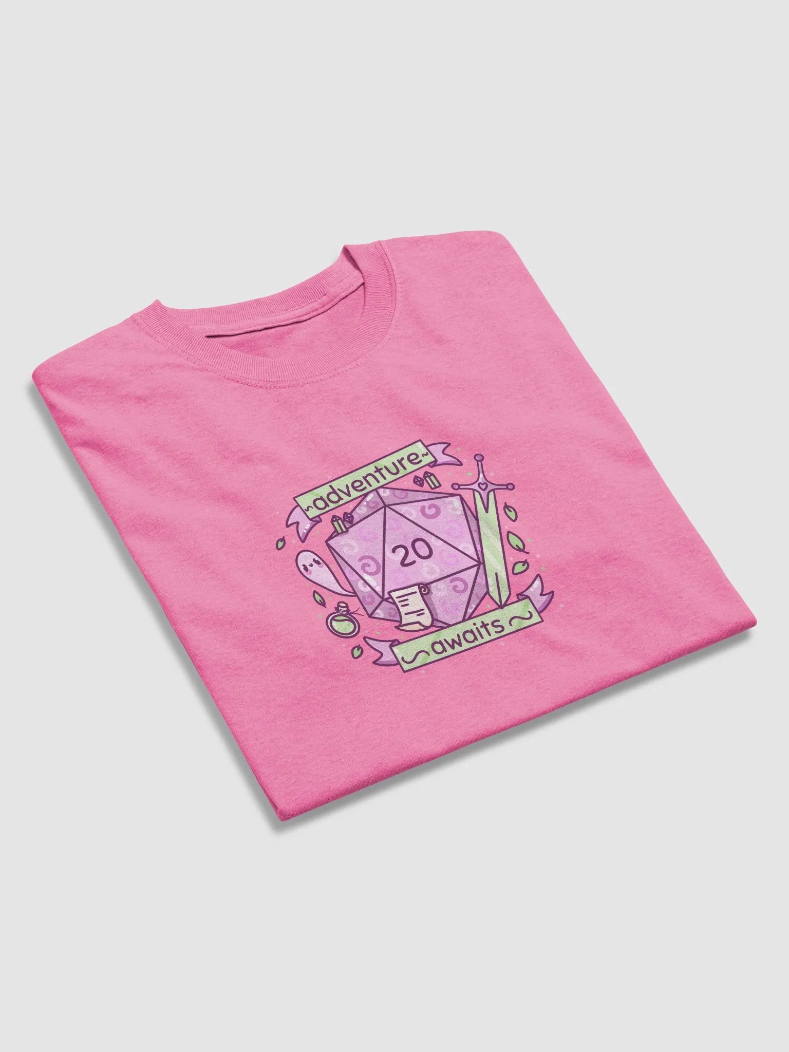 Adventure Awaits D&D Pink T-Shirt product image (4)
