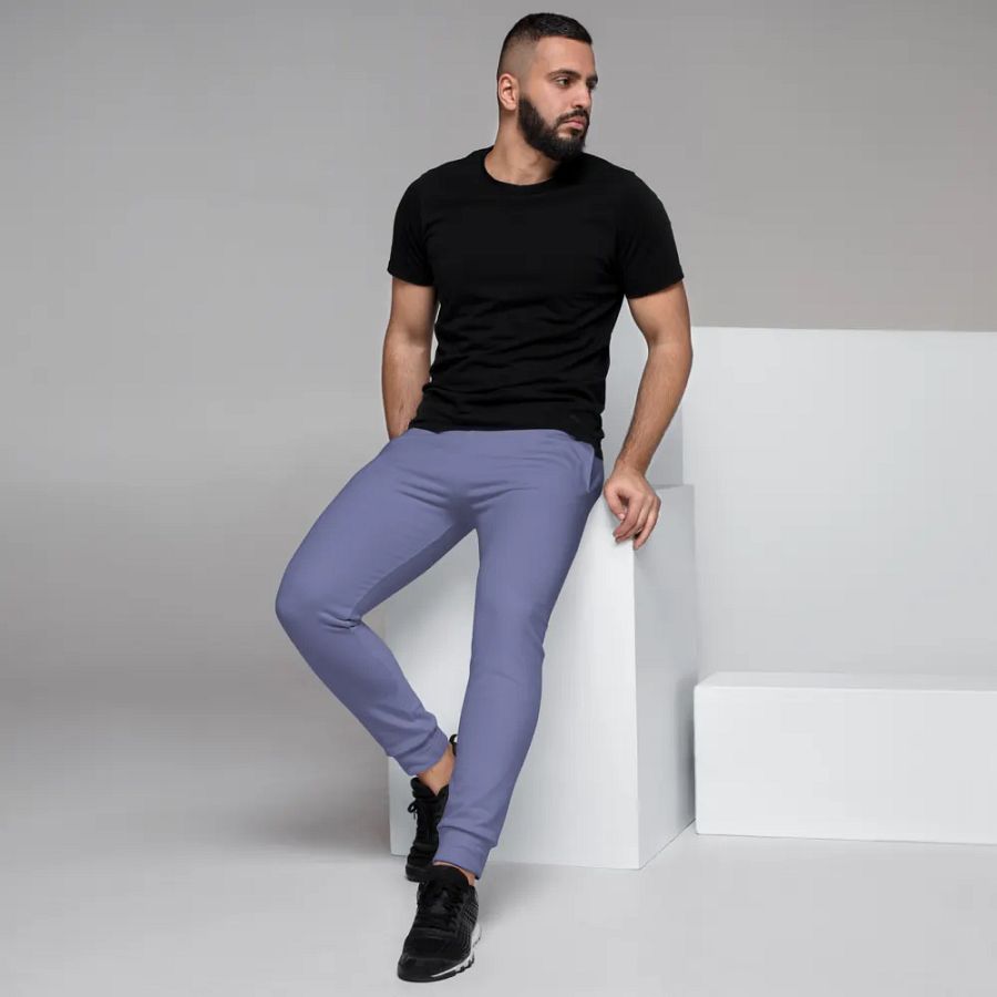 Plain Purple Soft Summer Recycled Polyester Premium Men's Joggers by Treasure Pie product image (7)