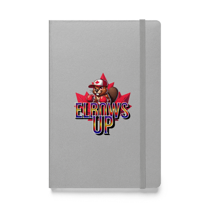 Elbows Up Maple Leaf Beaver Boxing Hardcover Notebook product image (1)
