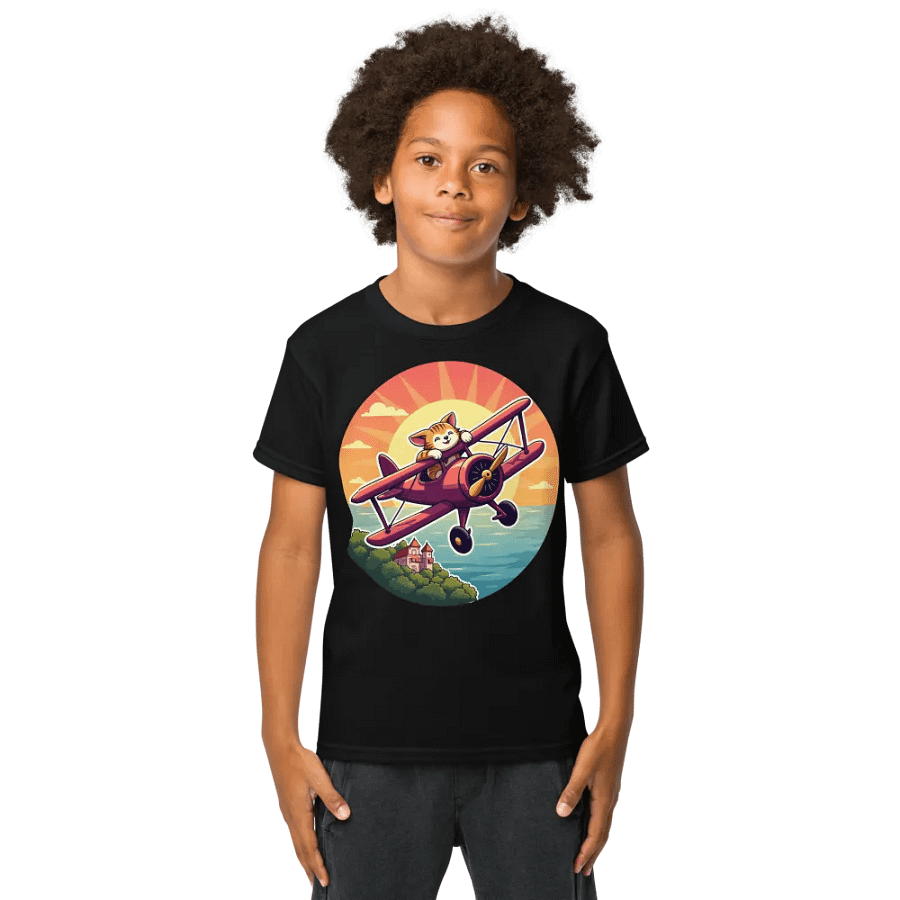 Whimsical Cat Adventure Youth Tee product image (10)