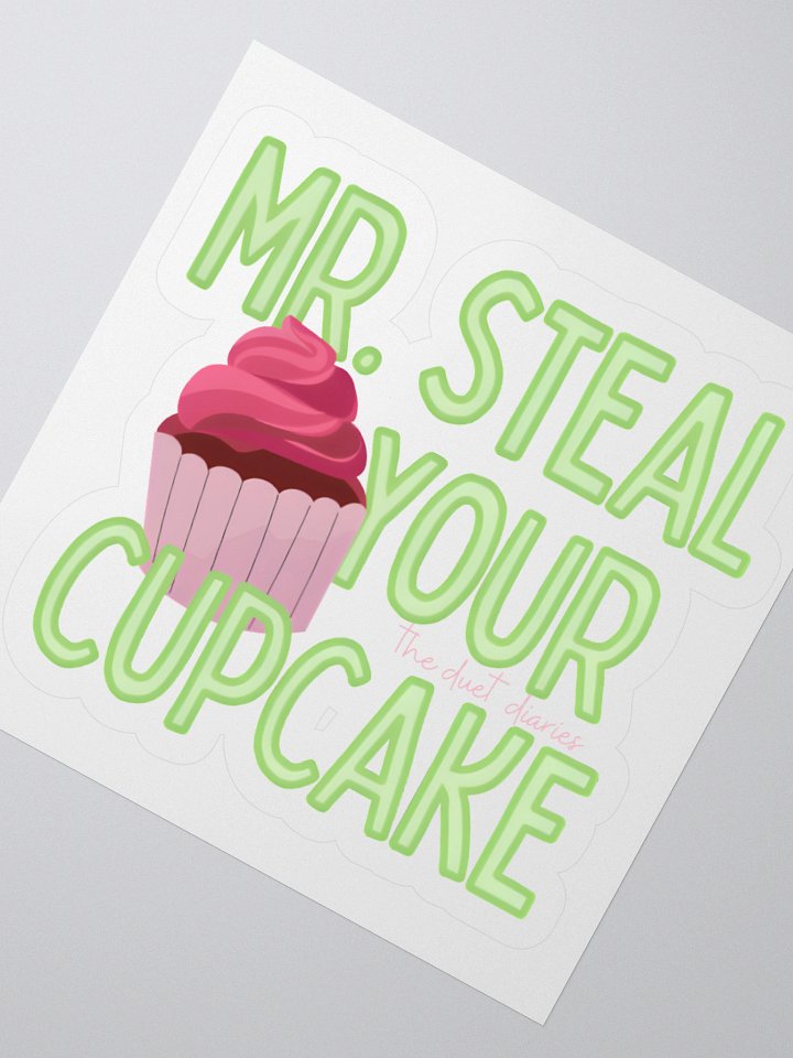 Mr. Steal Your Cupcake Sticker (3″ × 3″) product image (2)
