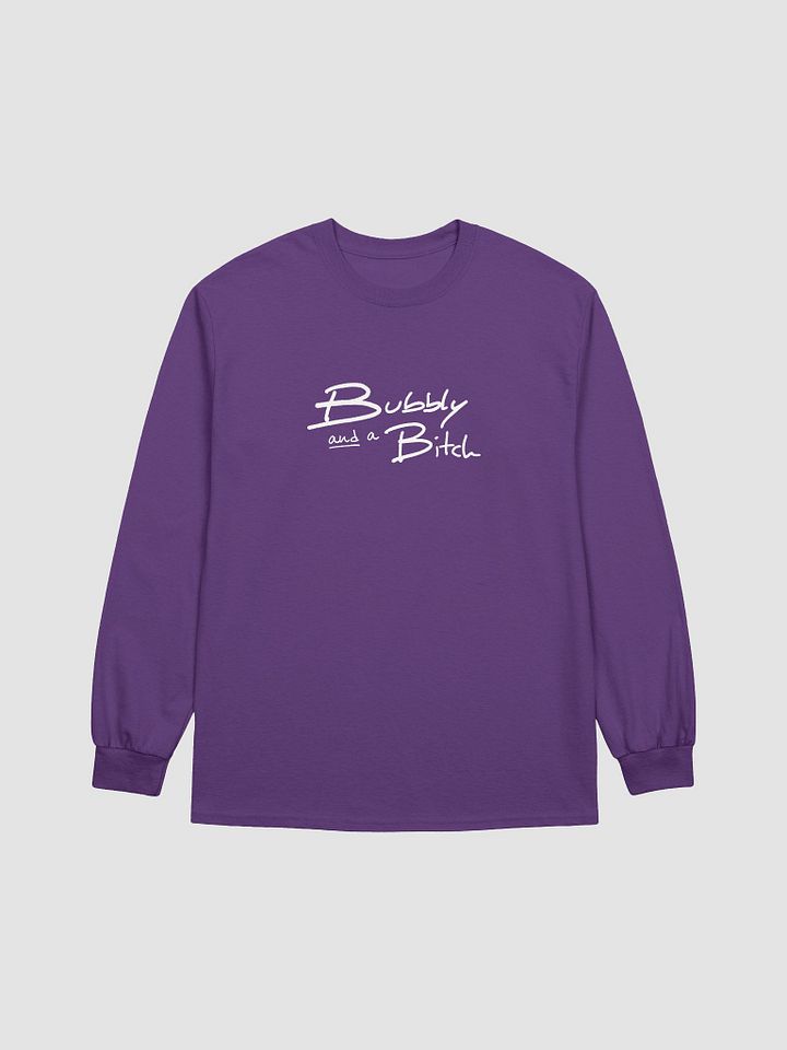 Bubbly and a B*tch (white design) printed cotton long sleeve product image (2)