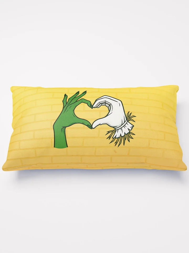 Wicked Love Throw Pillow – Elphaba x Fiyero Heart Art – Theatre Decor product image (1)