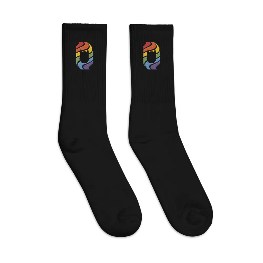 Pup in Rainbow - Embroidered Socks product image (3)