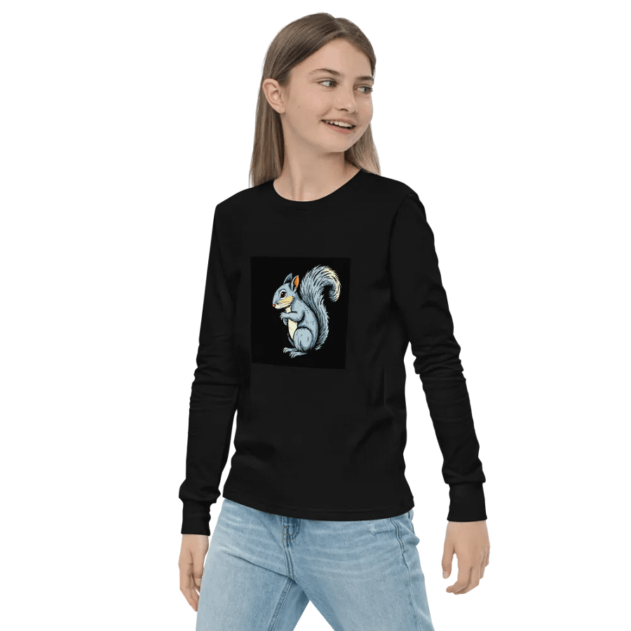 Pooky's Playful Squirrel Long Sleeve Tee product image (3)