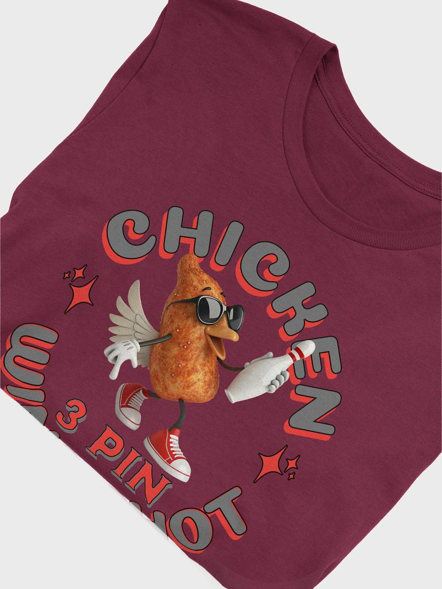 Chicken Wing Shot 3 Pin Bowling Funky T-Shirt product image (6)
