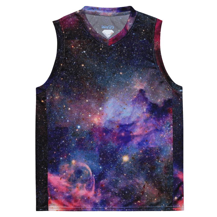 aus recyceltem Unisex-Basketballtrikot, Galaxy1 product image (2)